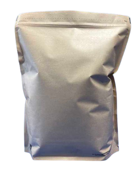 2.5 lb. Omnidegradable® High Barrier Brown Kraft Stand Up Pouch